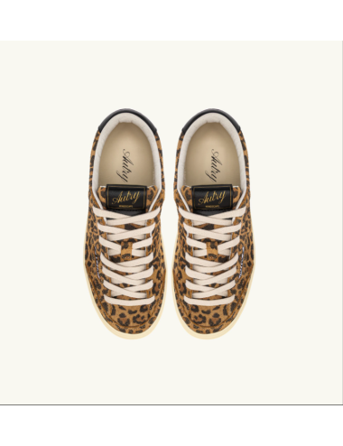 BASKET WINDSCAPE LOW EN DAIM LEOPARD ET NOIR