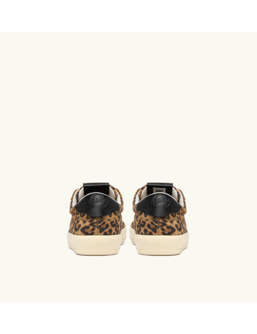 BASKET WINDSCAPE LOW EN DAIM LEOPARD ET NOIR