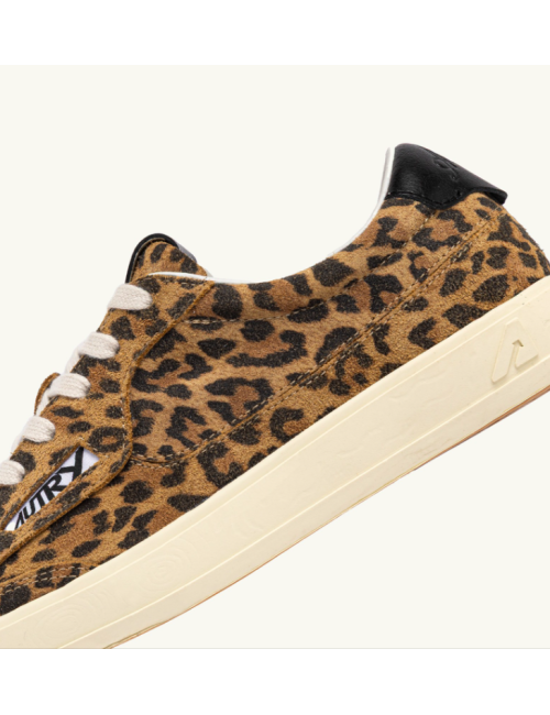 BASKET WINDSCAPE LOW EN DAIM LEOPARD ET NOIR