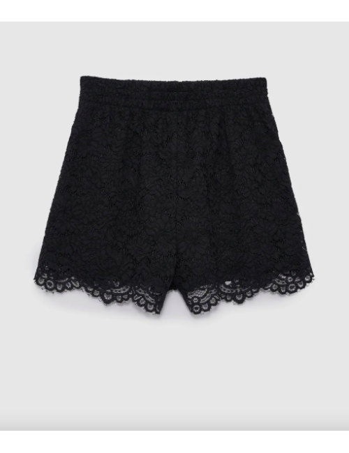 KAM SHORT BLACK LACE