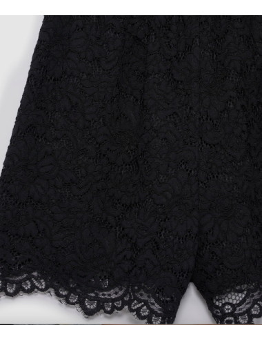KAM SHORT BLACK LACE