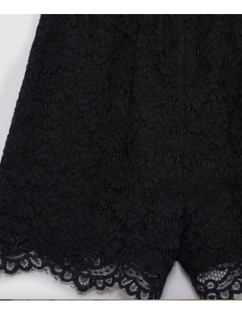 KAM SHORT BLACK LACE