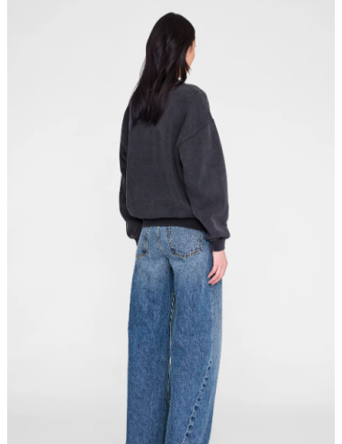 SPENCER SWEATSHIRT LEOPARD WASHED BLACK