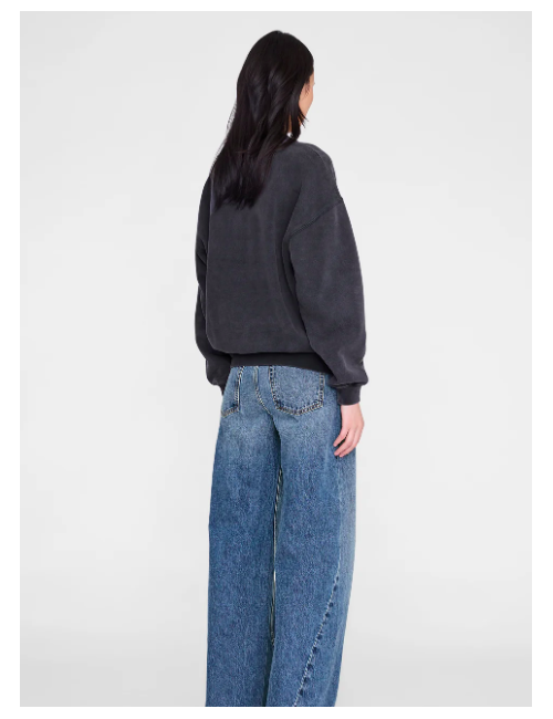 SPENCER SWEATSHIRT LEOPARD WASHED BLACK