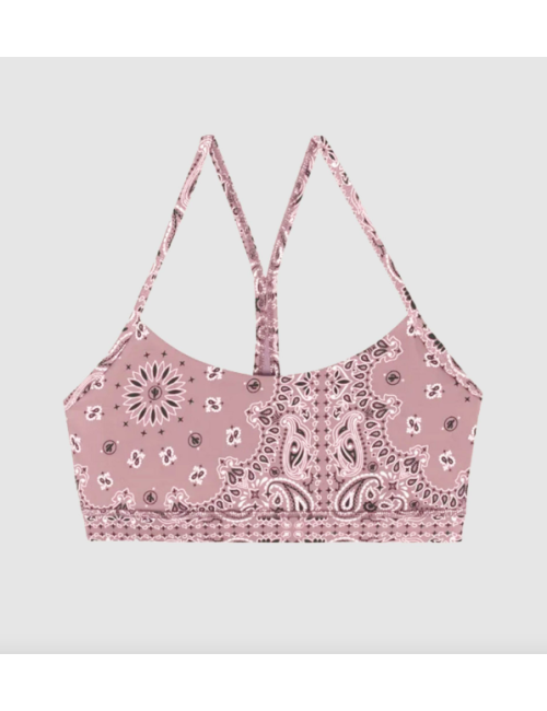 YOGA BRASSIÈRE BANDANA ROSE