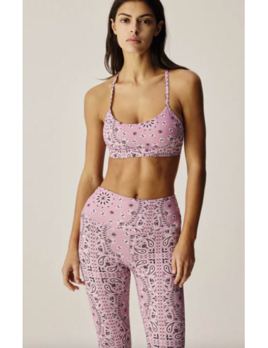 YOGA BRASSIÈRE BANDANA ROSE