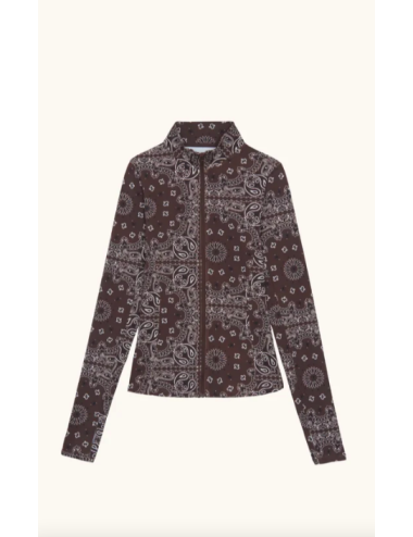 VESTE ZIP YOGA BANDANA CHOCO