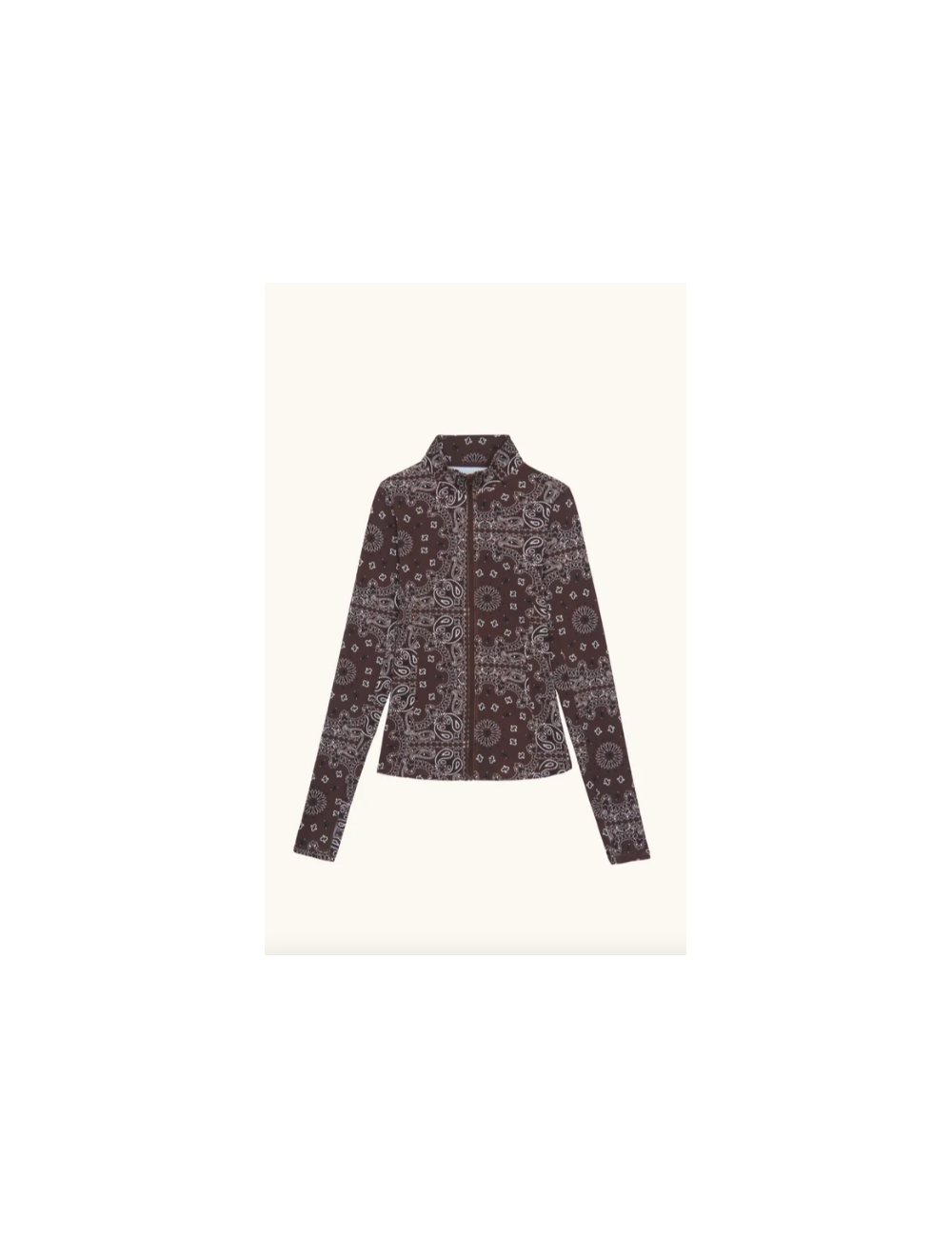 VESTE ZIP YOGA BANDANA CHOCO