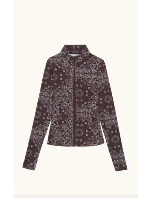 VESTE ZIP YOGA BANDANA CHOCO