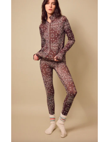 VESTE ZIP YOGA BANDANA CHOCO