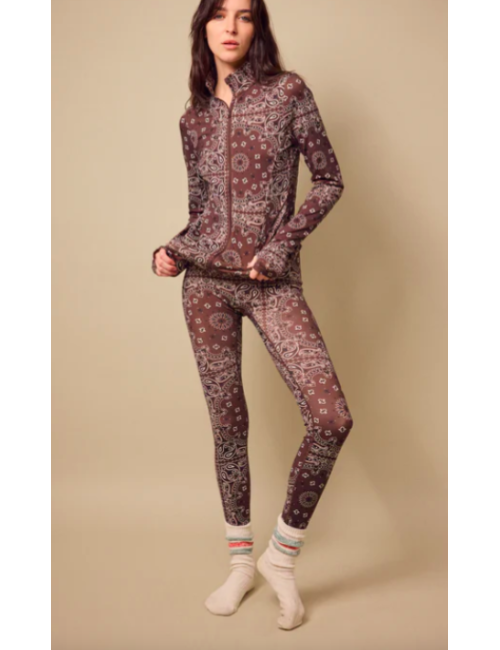 VESTE ZIP YOGA BANDANA CHOCO