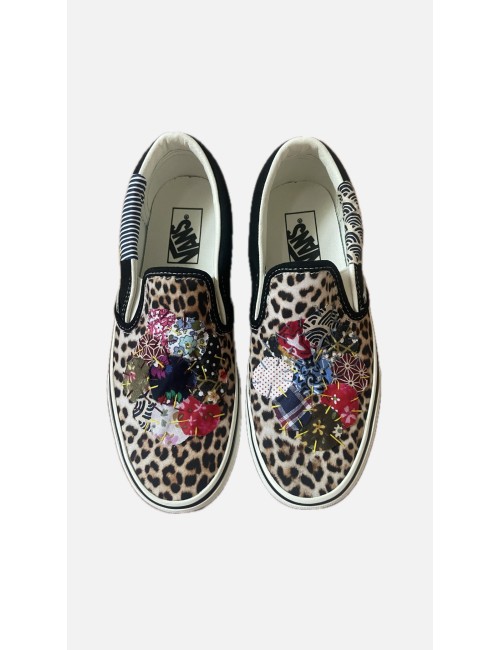 VANS CUSTOM  NEW  LEOPARD