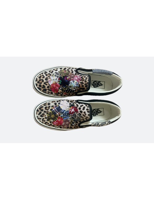 VANS CUSTOM  NEW  LEOPARD