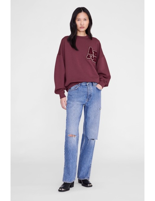 MILES SWEATSHIRT LETTERMAN FIG