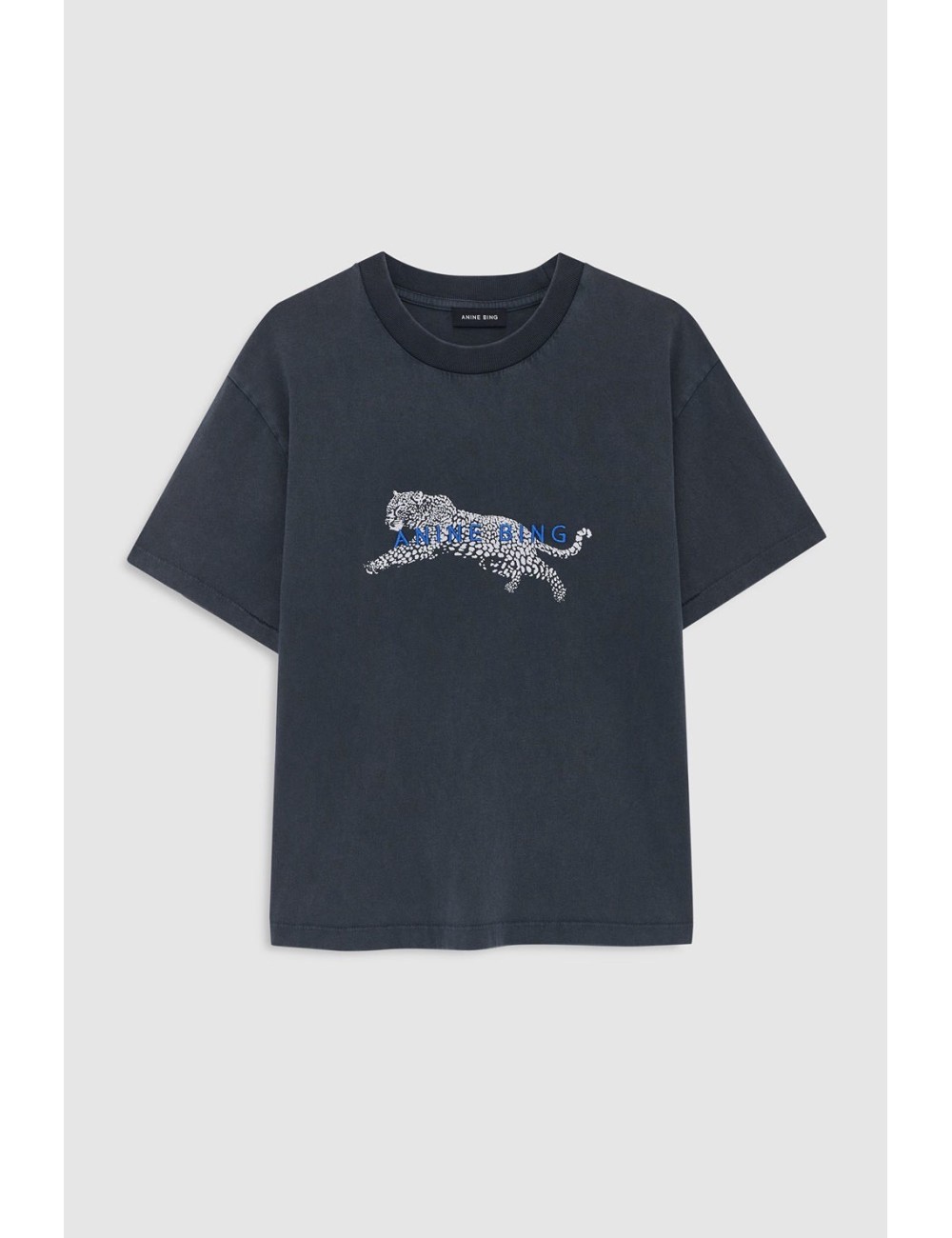 CADE TEE LEOPARD WASHED BLACK