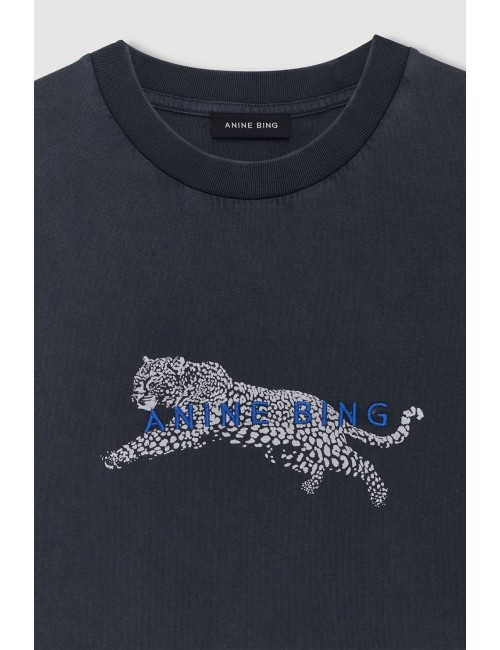 CADE TEE LEOPARD WASHED BLACK