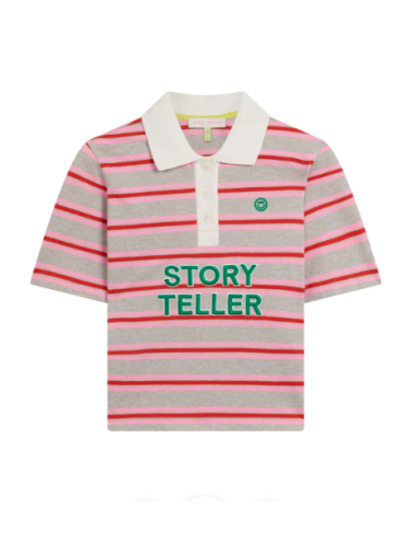 STORYTELLER EMB STRIPED POLO