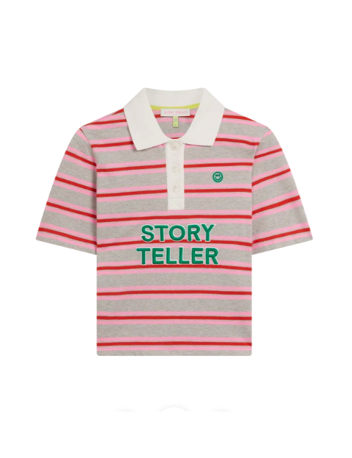 STORYTELLER EMB STRIPED POLO
