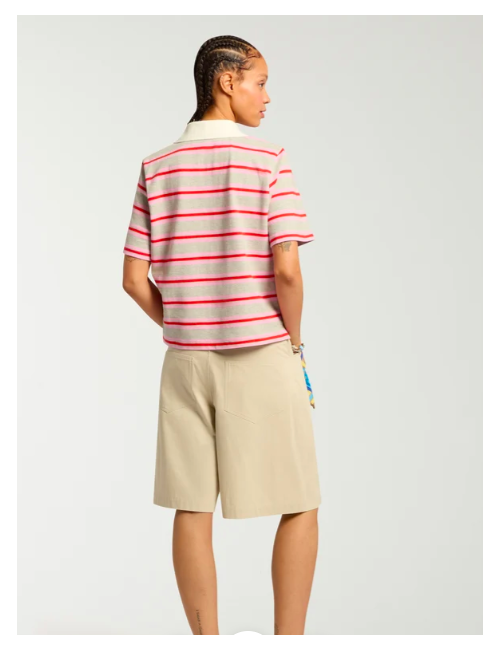 STORYTELLER EMB STRIPED POLO