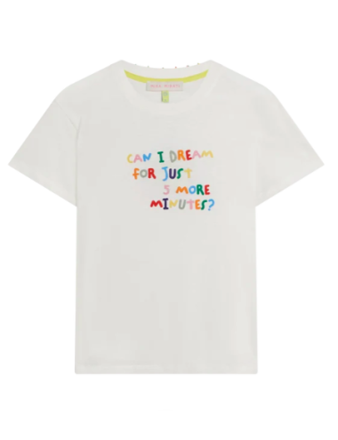 CAN I DREAM EMBROIDERED TEE W/BEAD