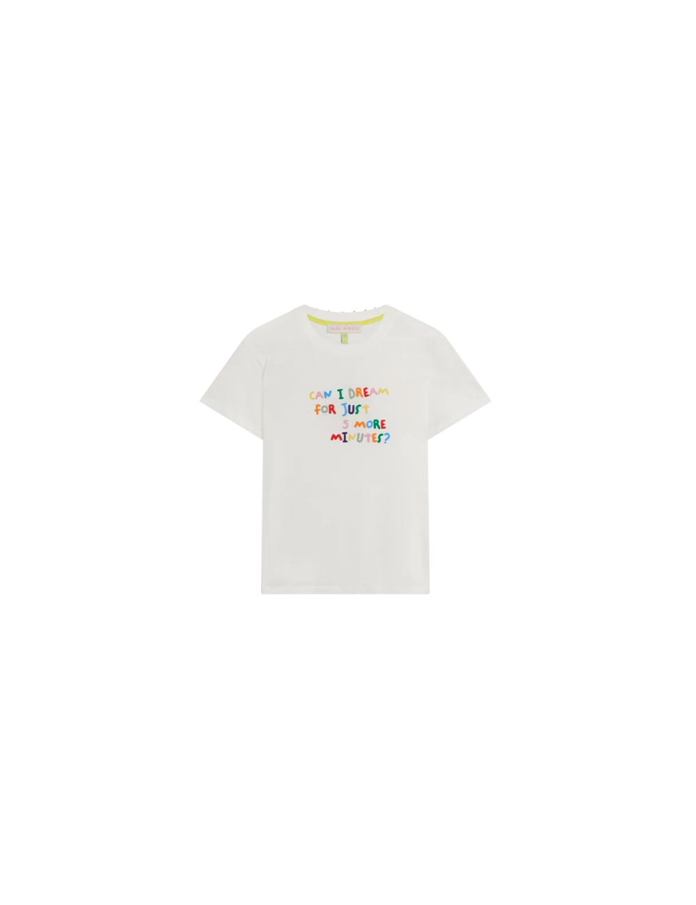 CAN I DREAM EMBROIDERED TEE W/BEAD