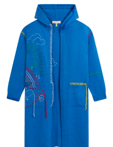EMBROIDERED LONG CARDIGAN