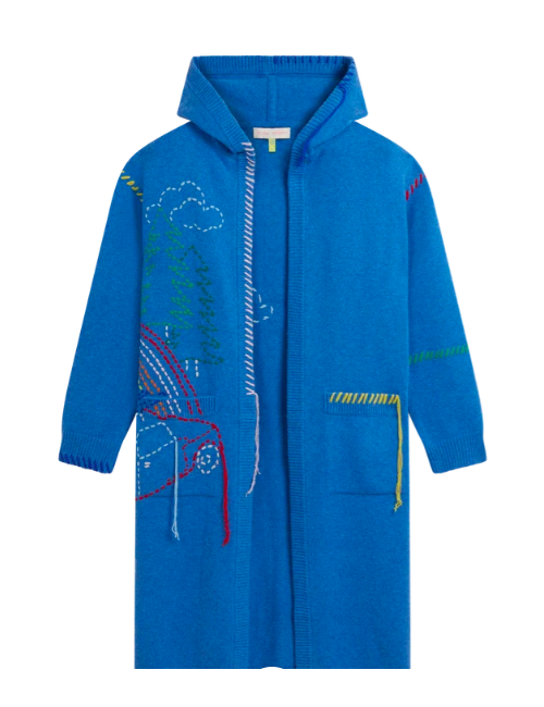 EMBROIDERED LONG CARDIGAN