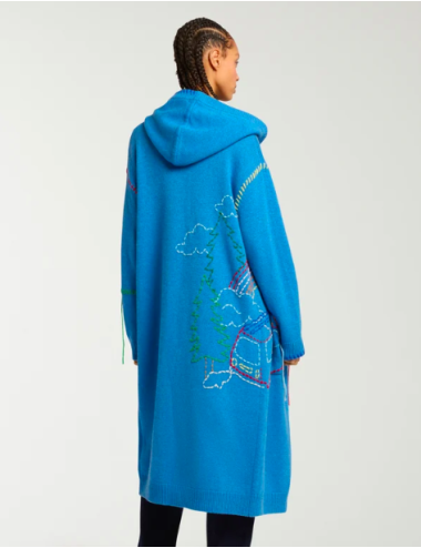 EMBROIDERED LONG CARDIGAN