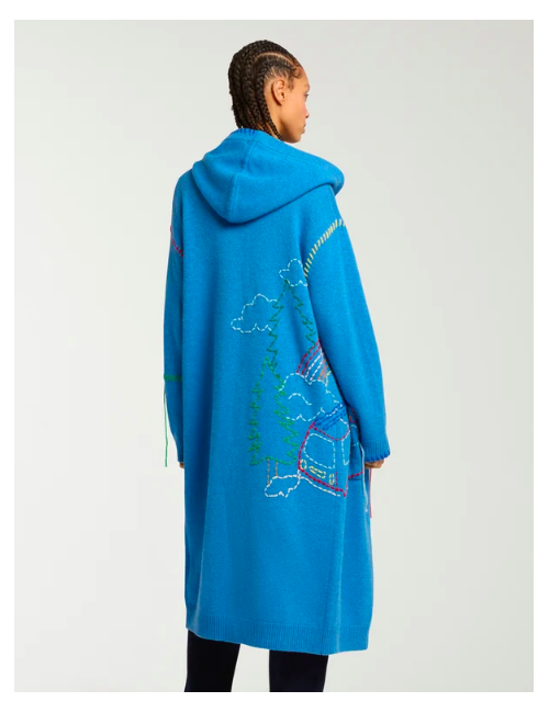 EMBROIDERED LONG CARDIGAN