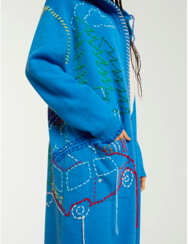 EMBROIDERED LONG CARDIGAN