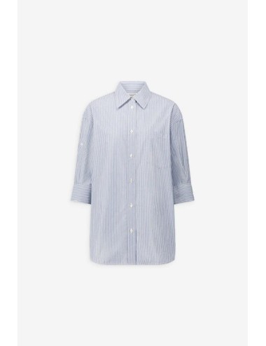 Ericka white blue stripes