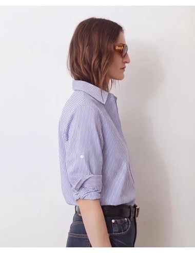 Ericka white blue stripes
