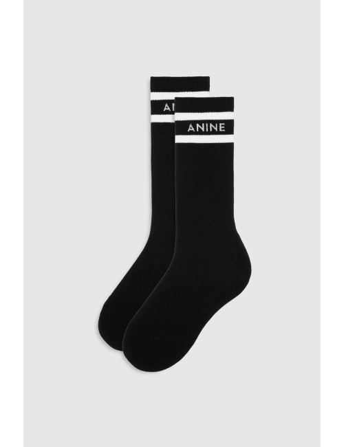 SULLY SPORTY SOCKS BLACK AND WHITE STRIPE