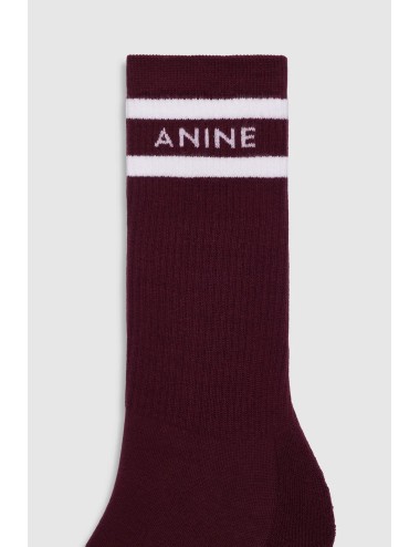 SULLY SPORTY SOCKS BURGUNDY AND WHITE STRIPE