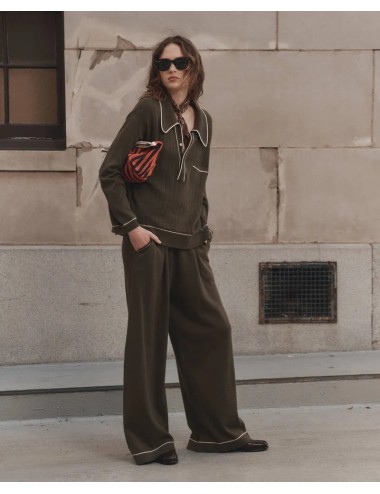 THE MENSWEAR TIPPING TROUSER PANT OLIVE