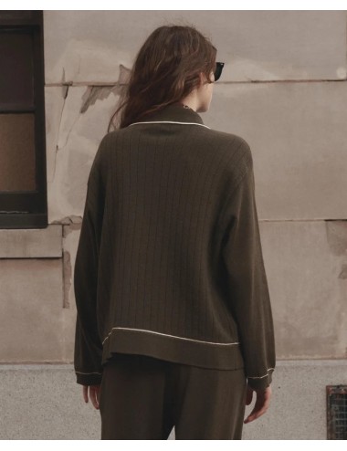 THE MENSWEAR TIPPING POLO OLIVE