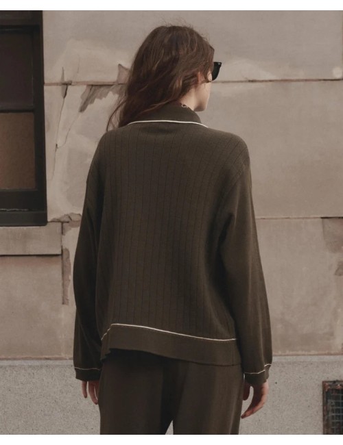 THE MENSWEAR TIPPING POLO OLIVE
