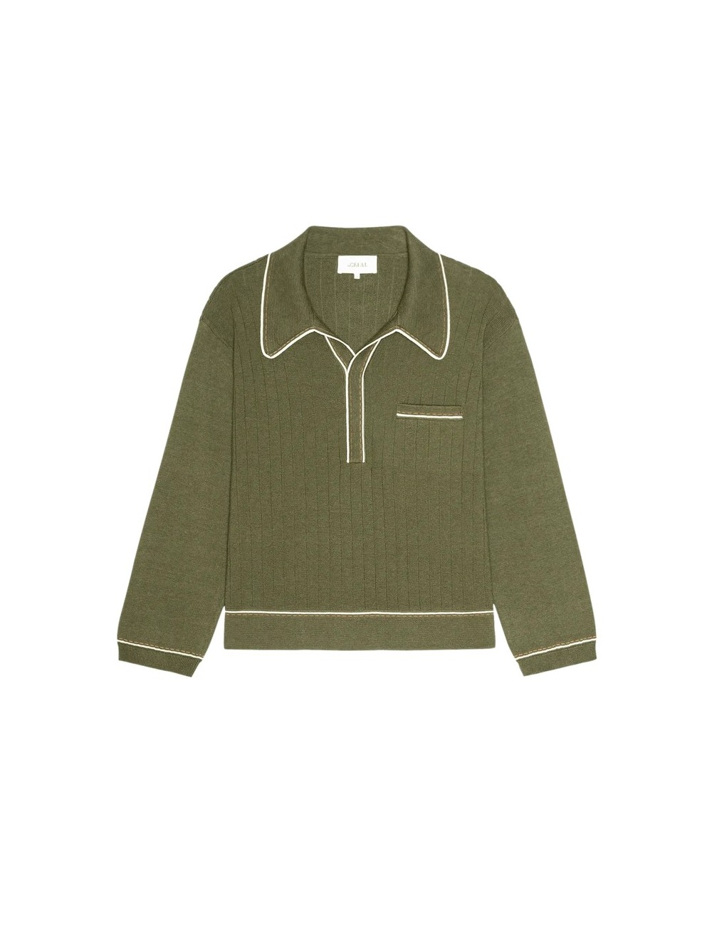 THE MENSWEAR TIPPING POLO OLIVE