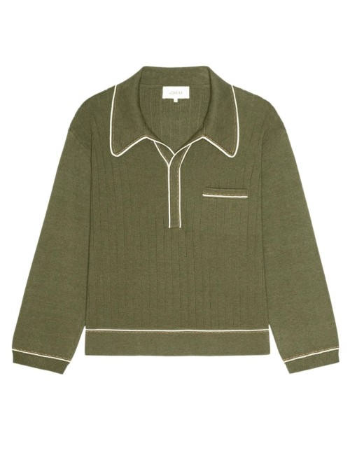THE MENSWEAR TIPPING POLO OLIVE