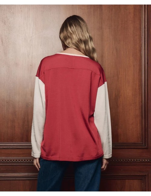 THE COLLECTORS SPORT TEE TRUE RED WHITH CREAM