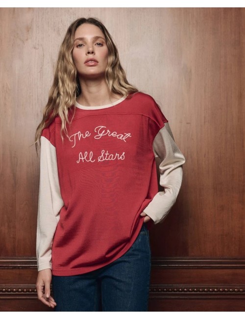 THE COLLECTORS SPORT TEE TRUE RED WHITH CREAM