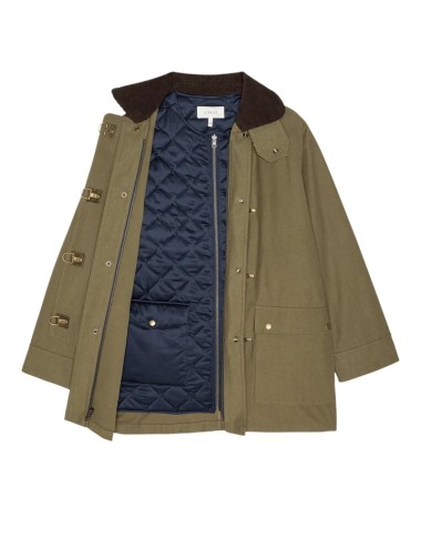THE FIREFIGHTER JACKET OLIVE WITH CHOCOLATE