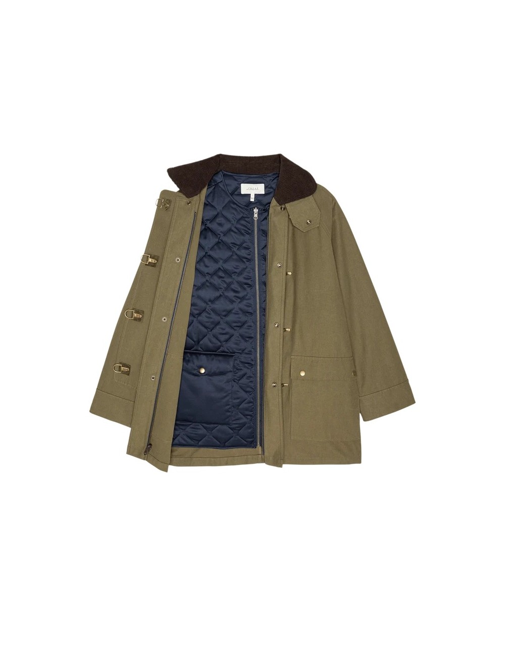 THE FIREFIGHTER JACKET OLIVE WITH CHOCOLATE