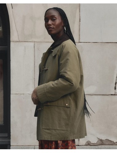 THE FIREFIGHTER JACKET OLIVE WITH CHOCOLATE