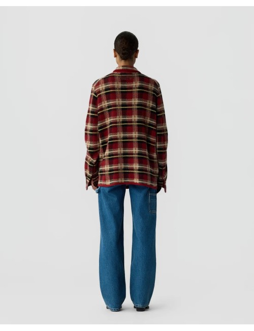 PLAID WORK SHIRT CARMINE COMBO