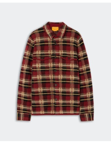 PLAID WORK SHIRT CARMINE COMBO