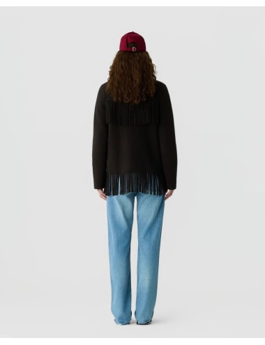 WESTERN FRINGE JACKET BURNT COCOA