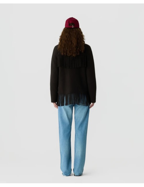 WESTERN FRINGE JACKET BURNT COCOA