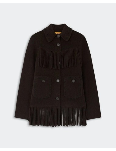 WESTERN FRINGE JACKET BURNT COCOA