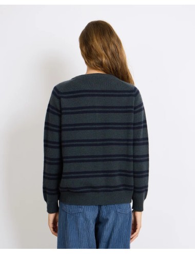 MAXI CARDIGAN MILA STRIPES HUMUS 21